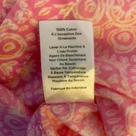 Talbots Pink Floral Patterned Long Sleeve Button Up Shirt Size M - Picture 10 of 15